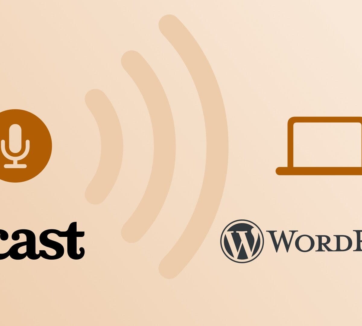 Illustration of a custom WordPress-plugin fetching new podcast episodes from an Acast RSS-feed.