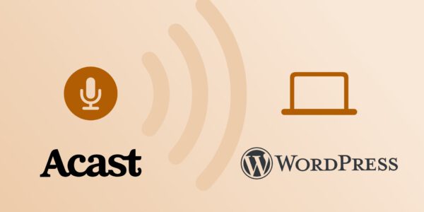 Illustration of a custom WordPress-plugin fetching new podcast episodes from an Acast RSS-feed.